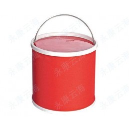 Cubo plegable de 10 litros, cubo de playa plegable redondo de silicona para  pesca, camping, lavandería doméstica (cuadrado verde) Rojo Verde